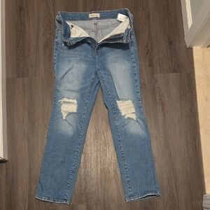 Madewell Light Blue Ripped Skinny Jeans